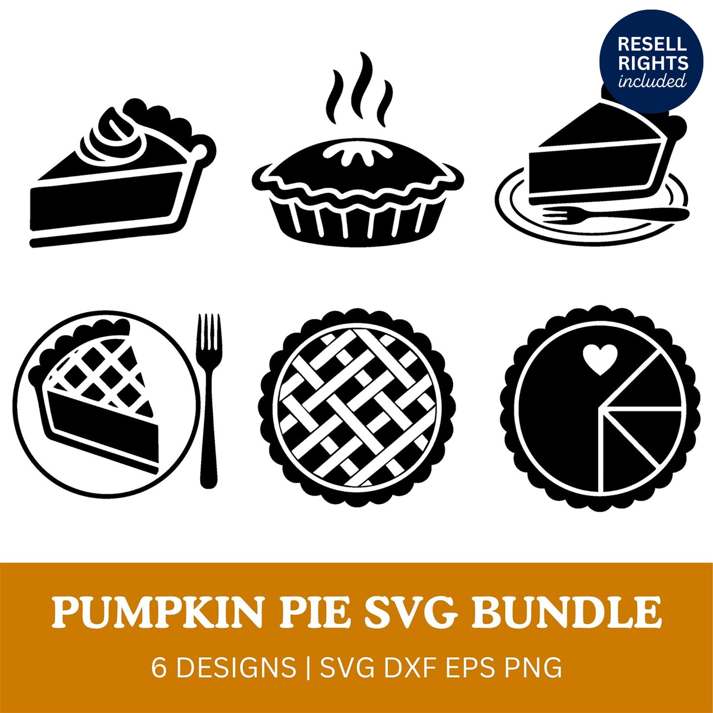 Pumpkin Pie SVG Bundle | Resell Rights Included