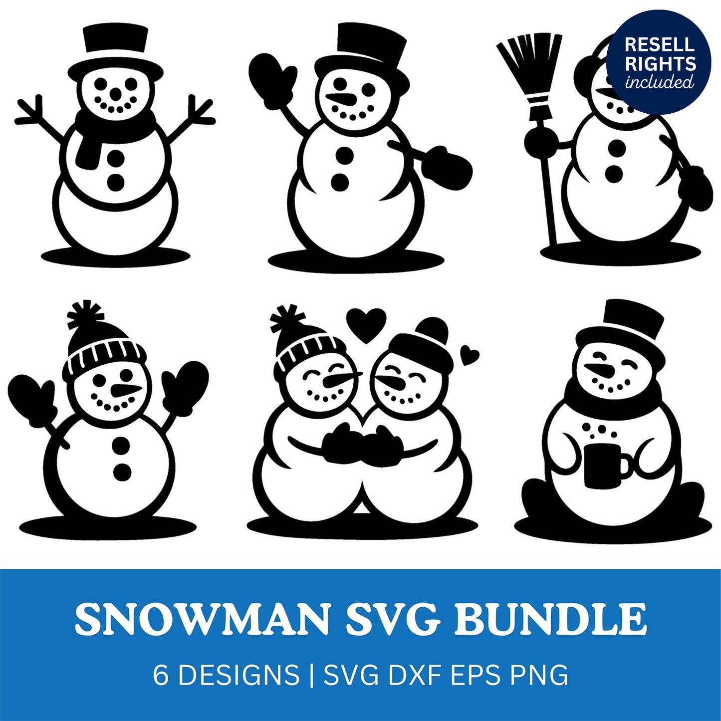 Snowman SVG Bundle | Resell Rights Included