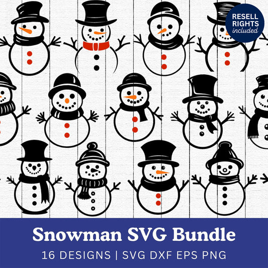 Snowman SVG Bundle | Resell Rights Included