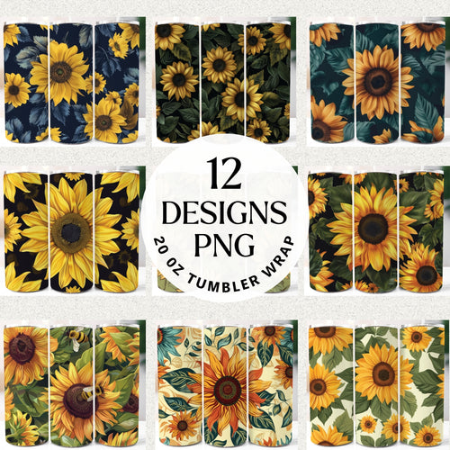 Sunflowers 20 oz Tumbler Bundle