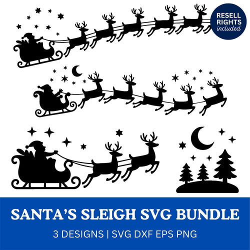 Santas Sleigh SVG Bundle