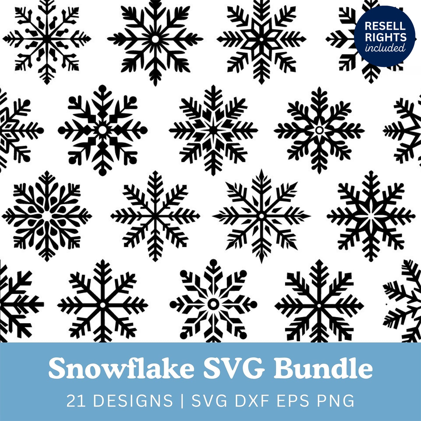 Snowflake SVG Bundle | Resell Rights Included