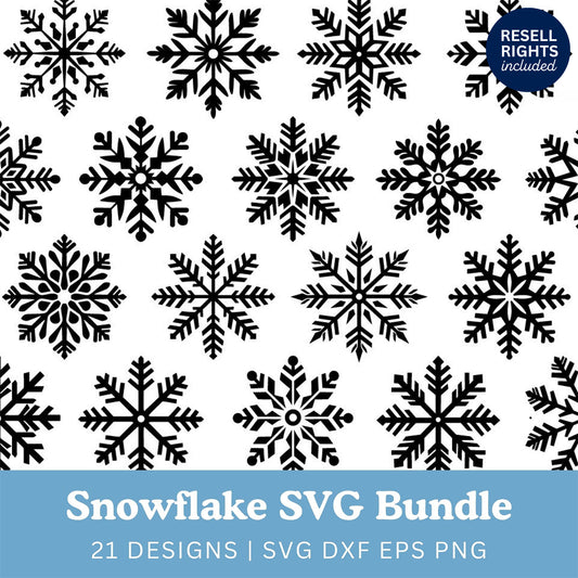 Snowflake SVG Bundle | Resell Rights Included