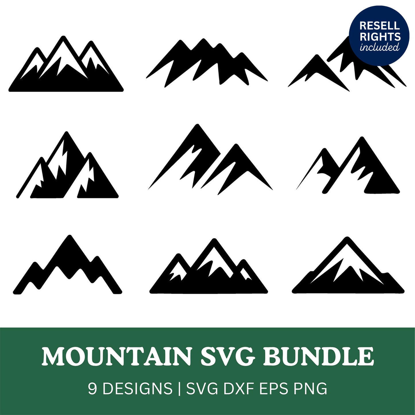 Mountain SVG Bundle | Resell Rights Included