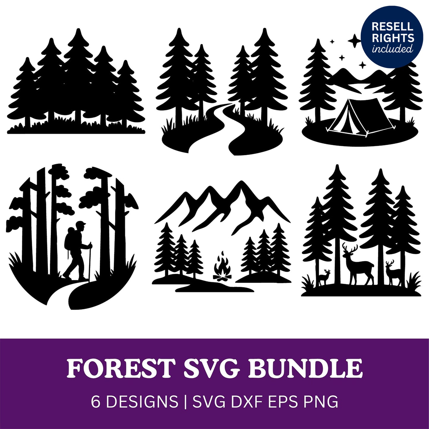 Forest SVG Bundle | Resell Rights Included