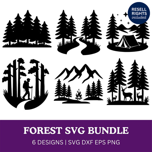 Forest SVG Bundle | Resell Rights Included