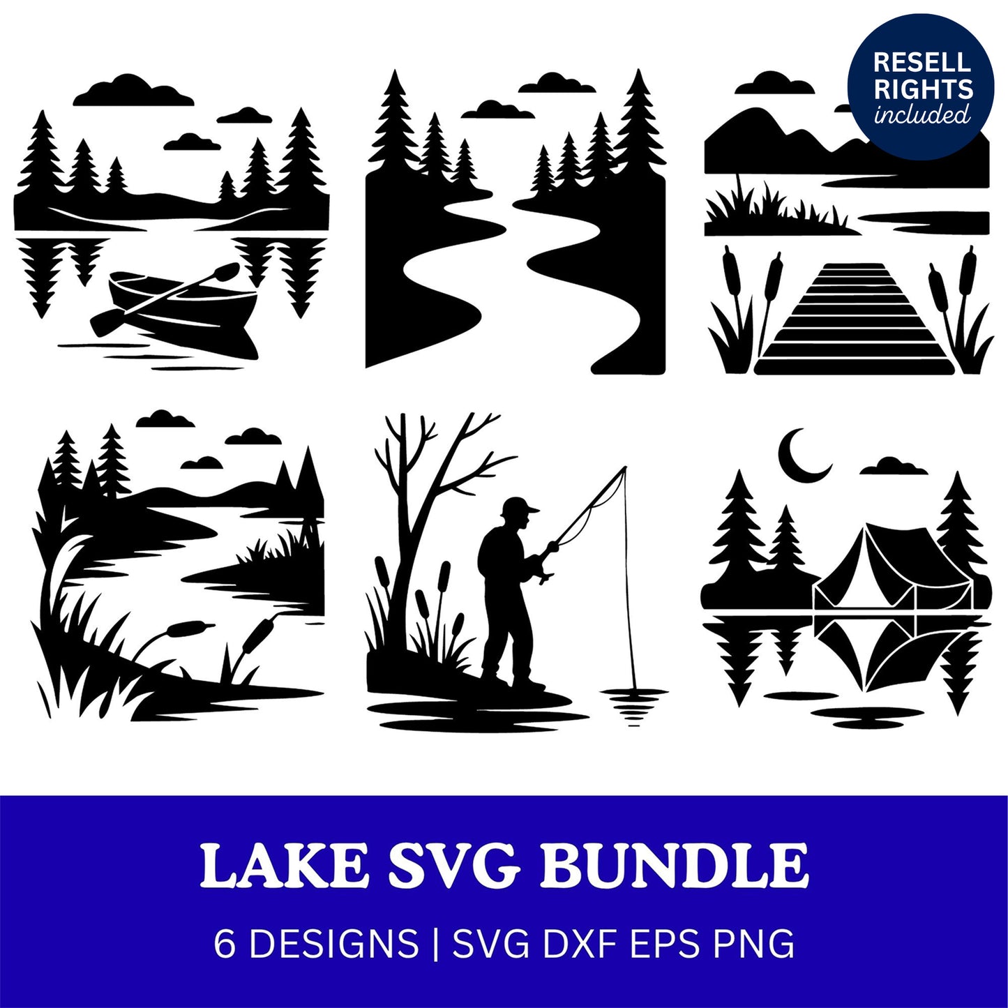 Lake SVG Bundle | Resell Rights Included