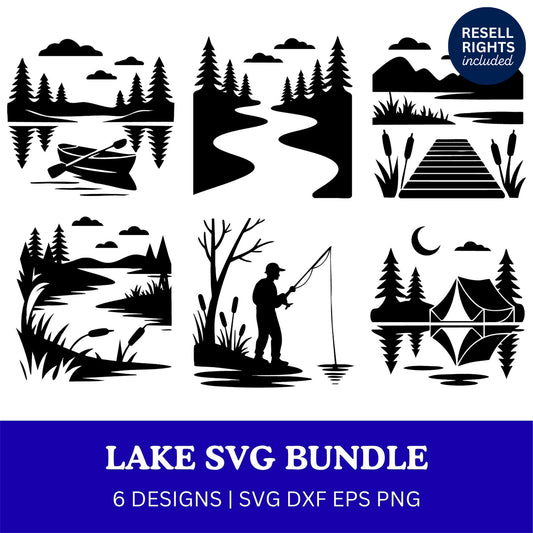 Lake SVG Bundle | Resell Rights Included