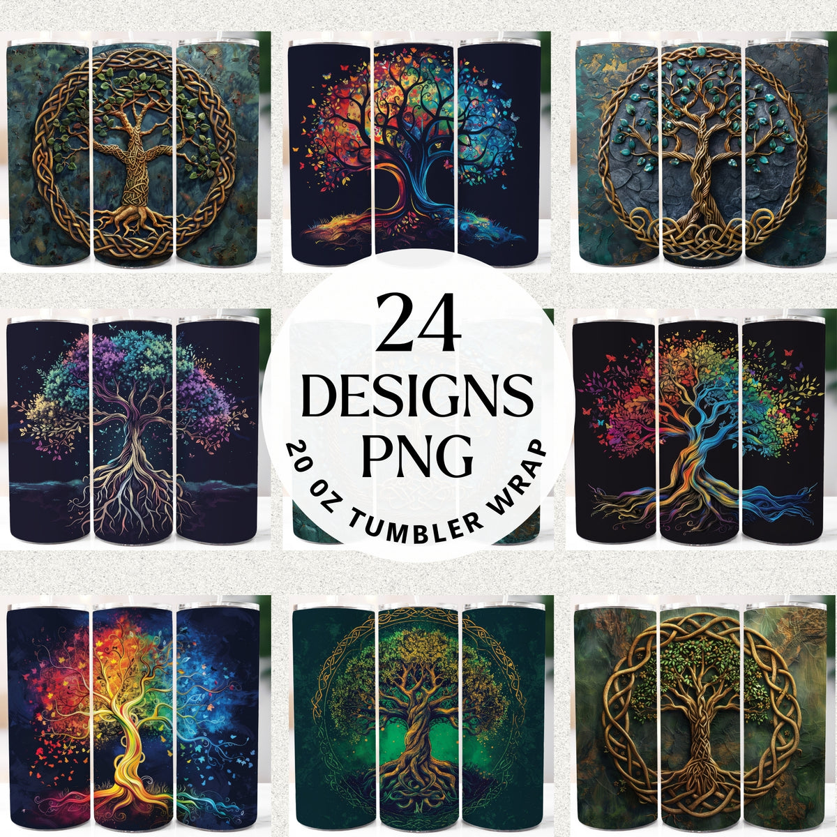 Tree of Life 20 oz Tumbler Bundle