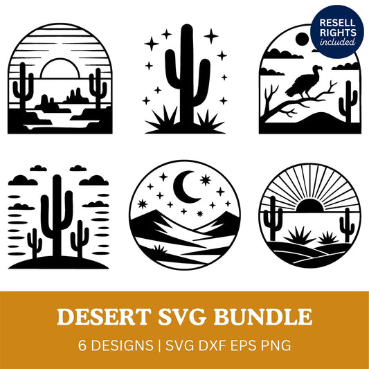 Desert SVG Bundle | Resell Rights Included