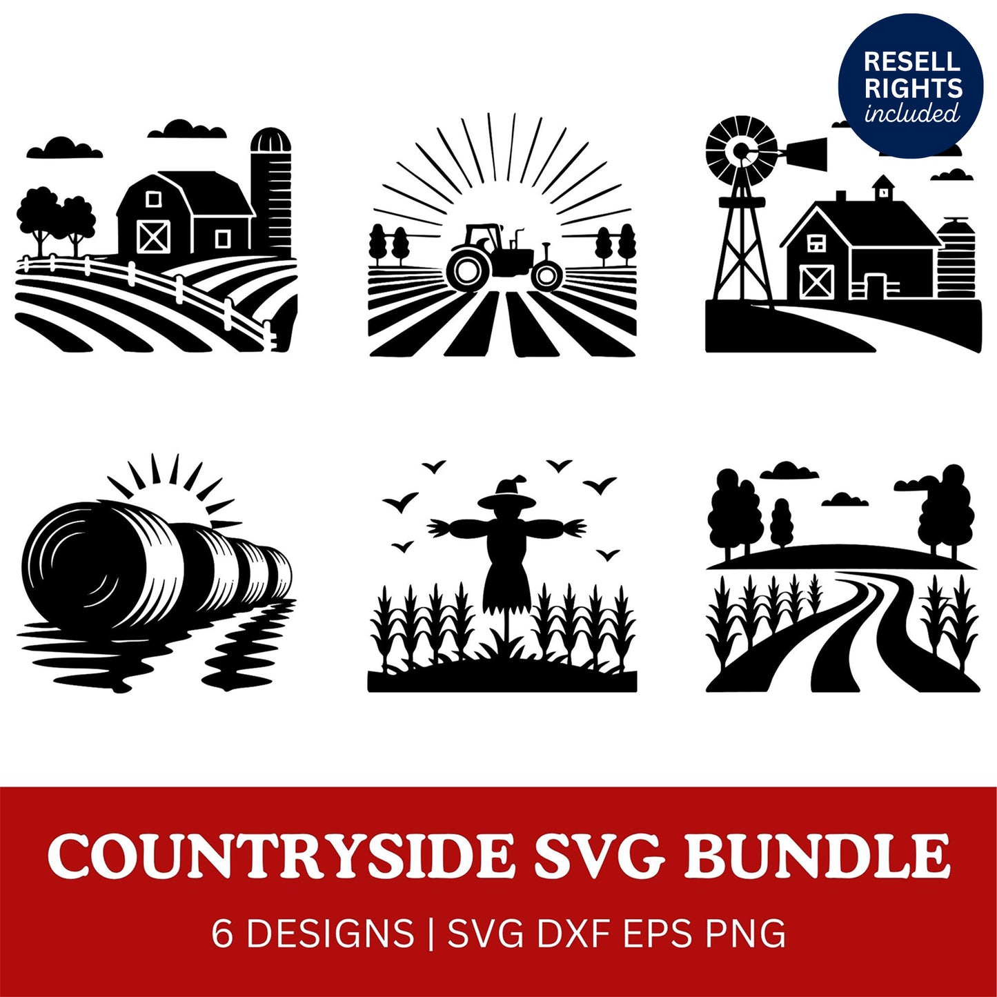 Countryside SVG Bundle | Resell Rights Included
