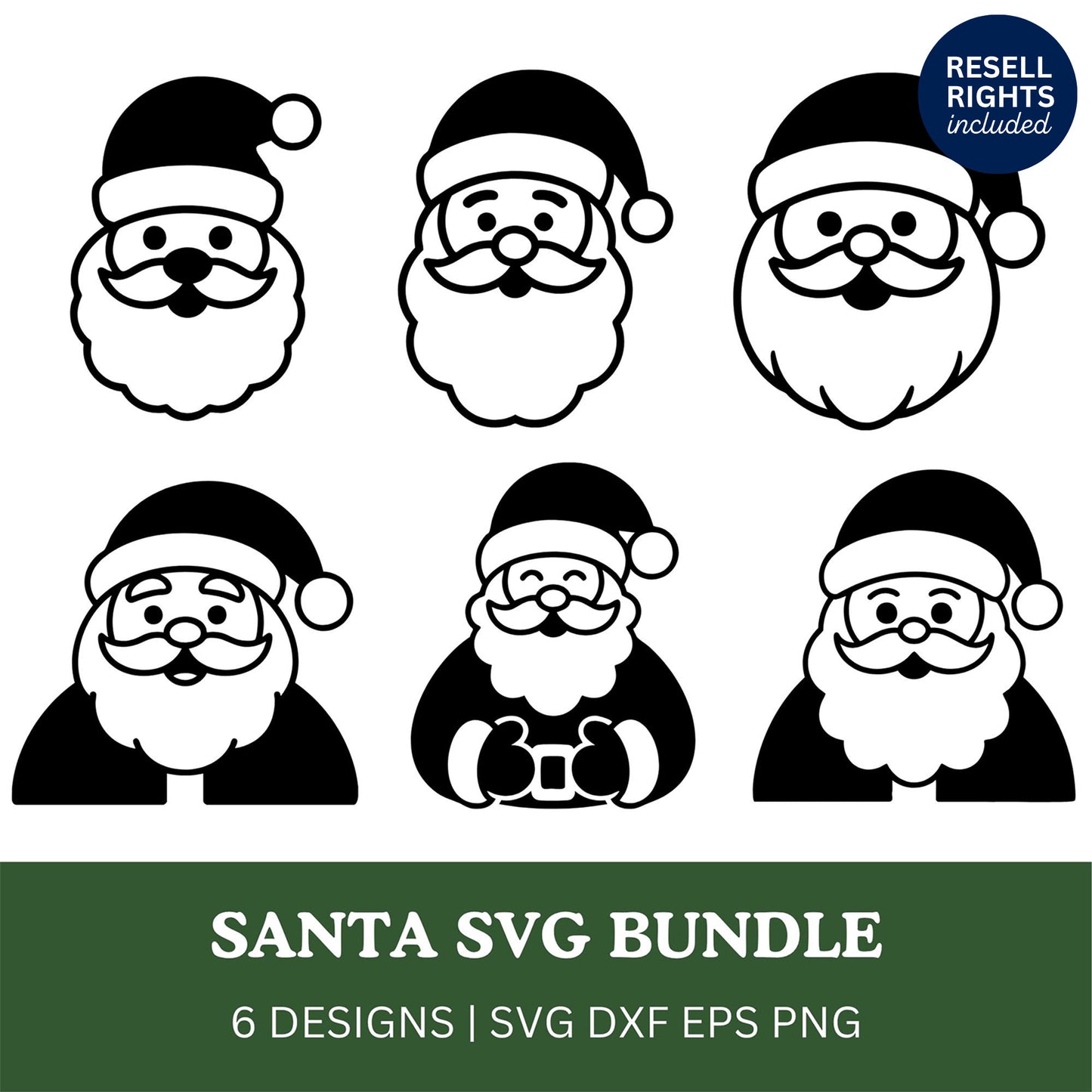 Santa SVG Bundle | Resell Rights Included