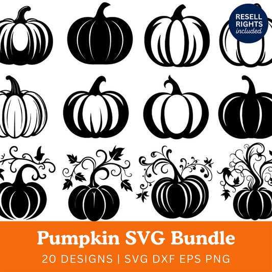 Pumpkin SVG Bundle | Resell Rights Included