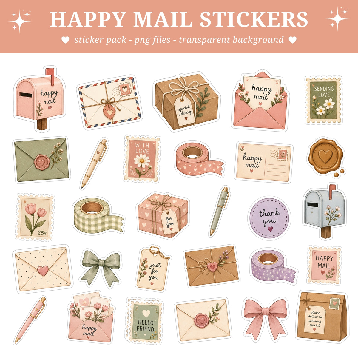 Happy Mail Stickers