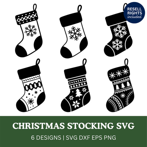 Christmas Stocking SVG Bundle