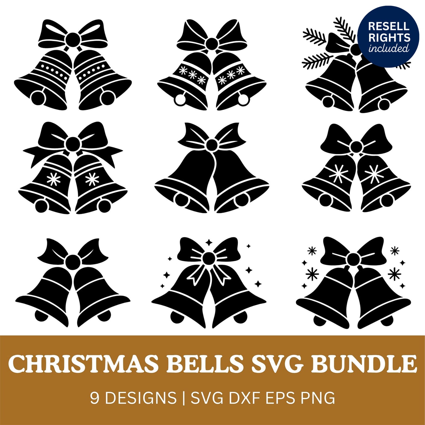 Christmas Bells SVG Bundle | Resell Rights Included