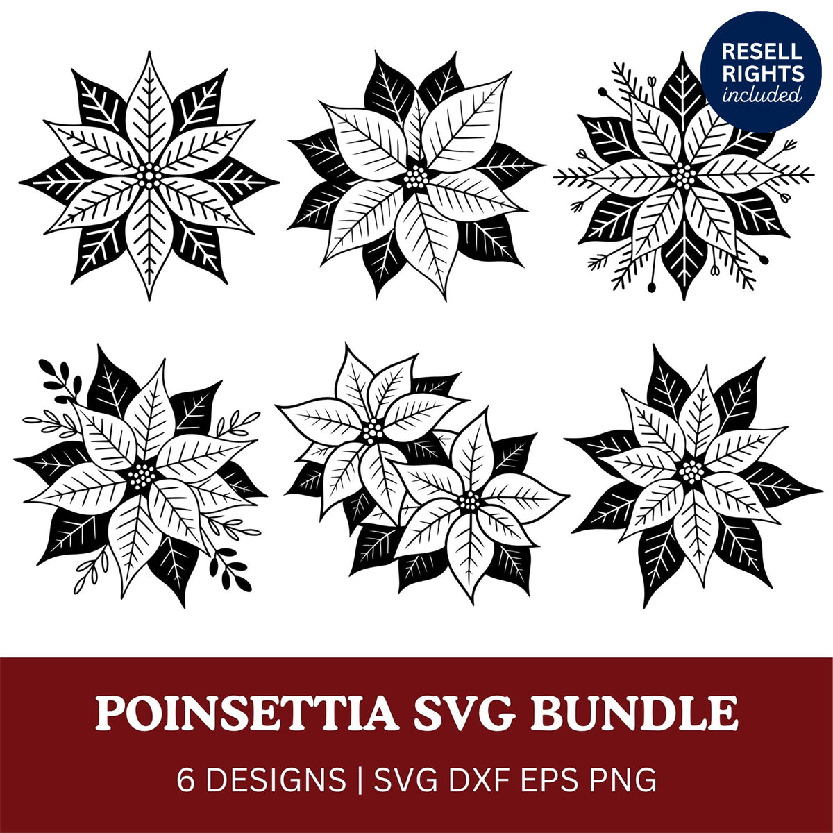 Poinsettia SVG Bundle