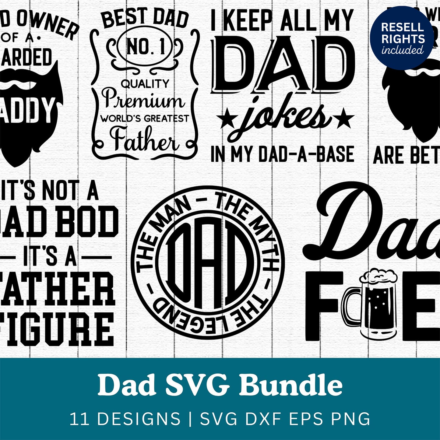 Dad SVG Bundle | Resell Rights Included