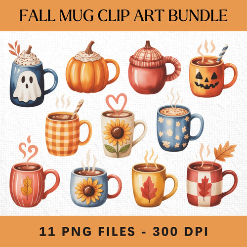 Fall Mug Clipart Pack