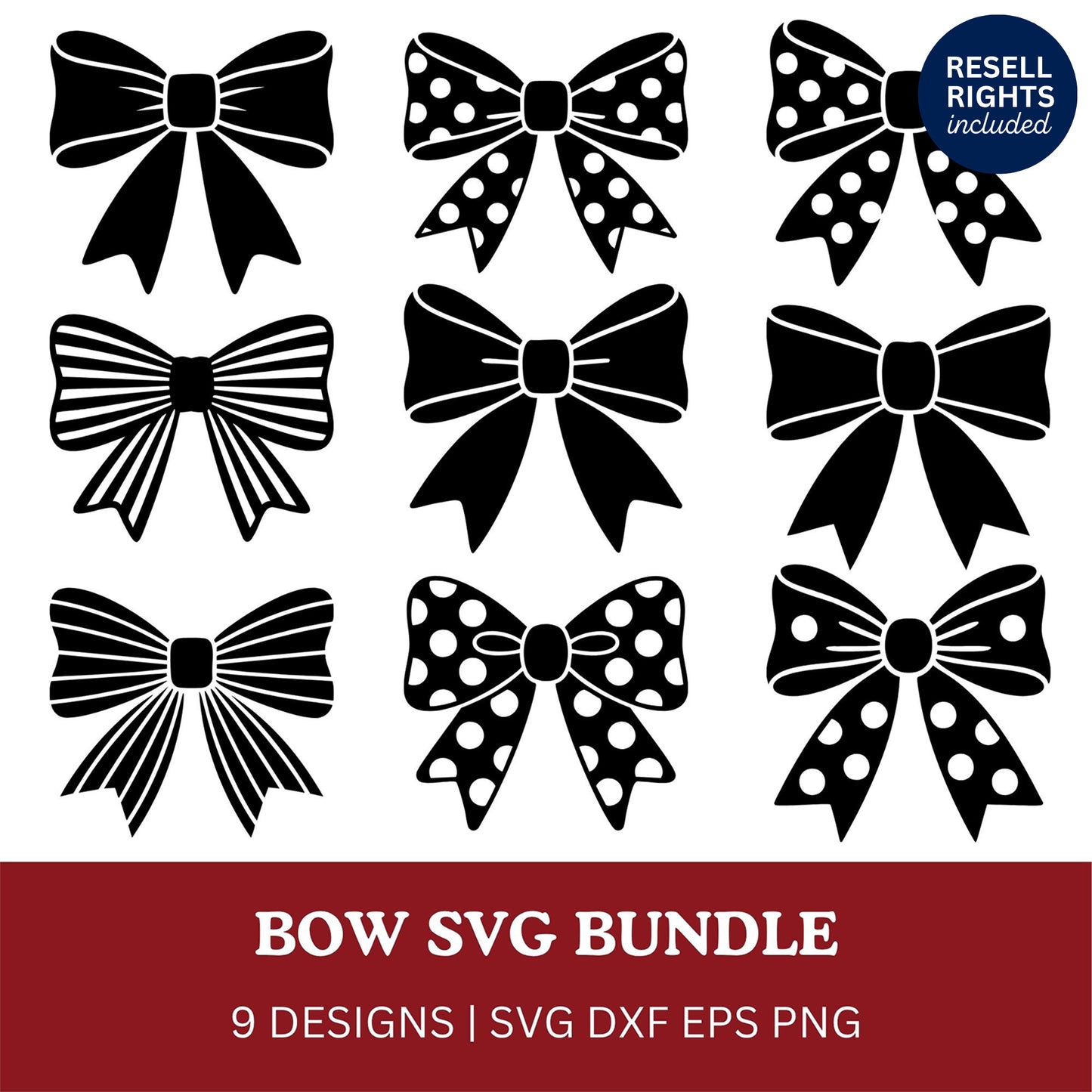 Bow SVG Bundle | Resell Rights Included