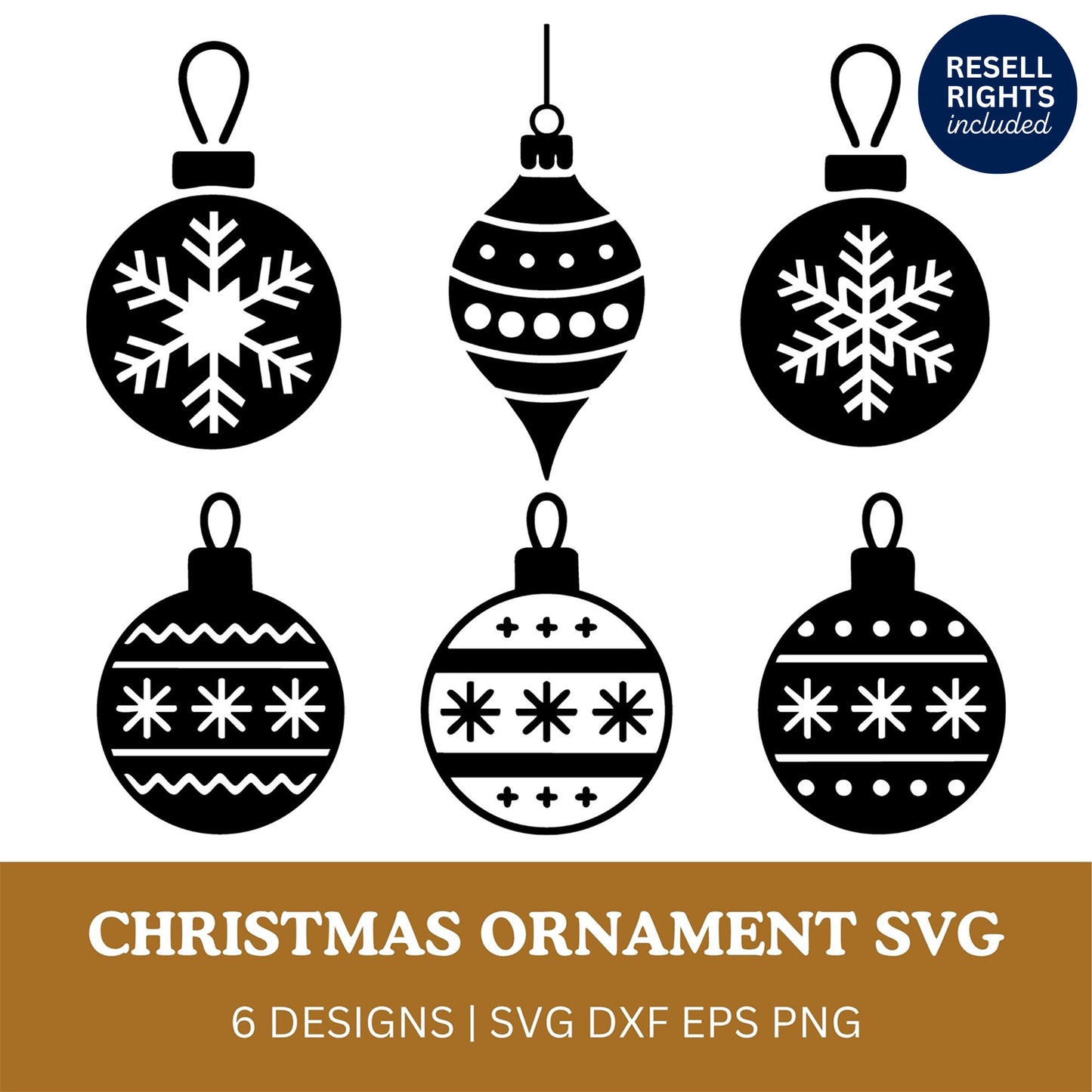 Christmas Ornament SVG Bundle | Resell Rights Included