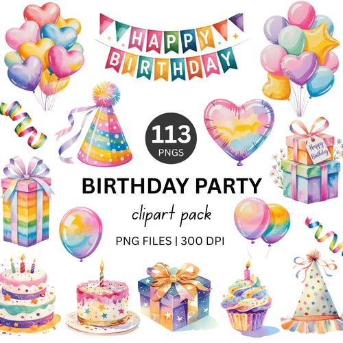 Birthday Party Clipart Pack