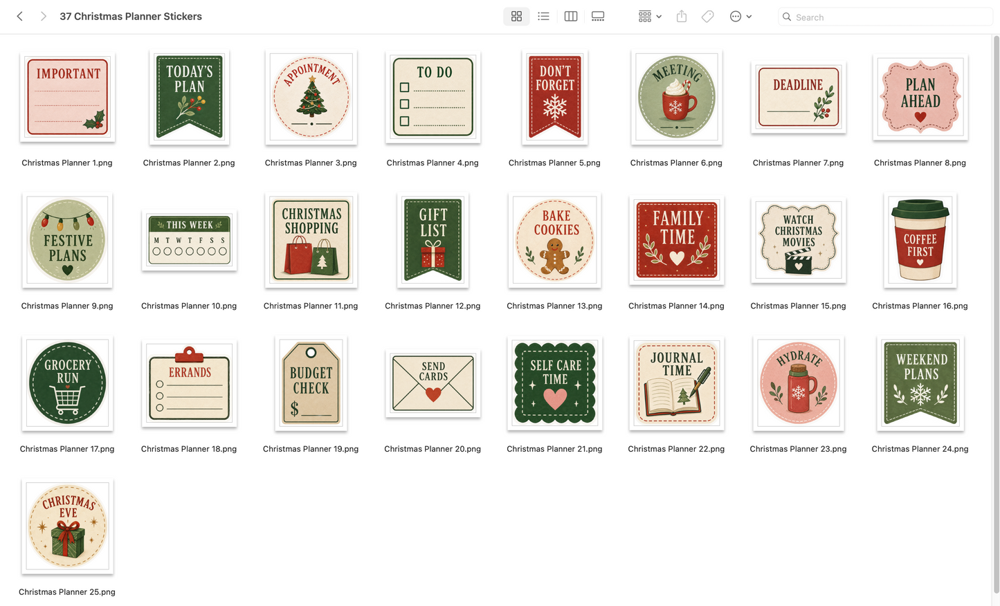Christmas Planner Stickers