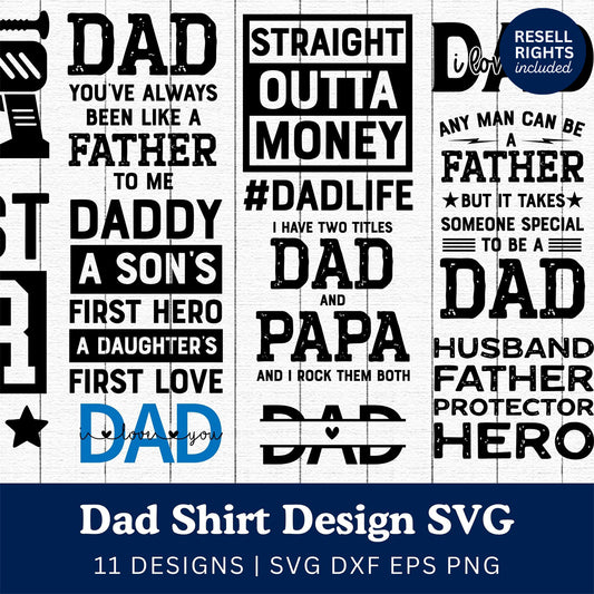 Dad Shirt SVG Bundle | Resell Rights Included