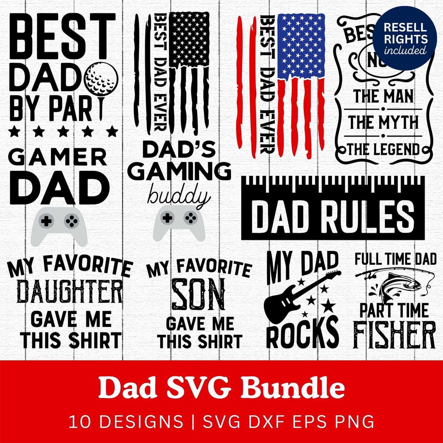 Dad SVG Bundle | Resell Rights Included