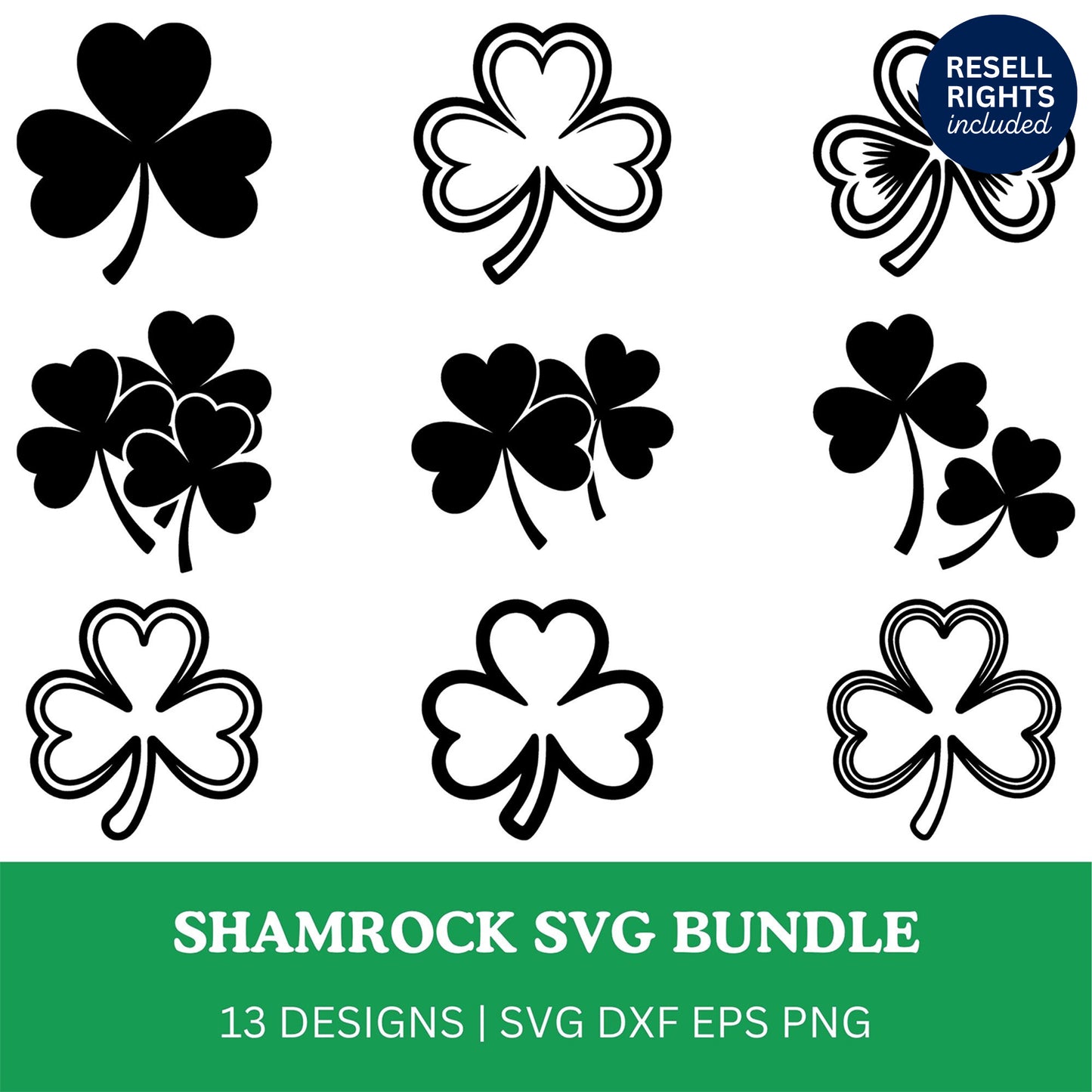 Shamrock SVG Bundle | Resell Rights Included