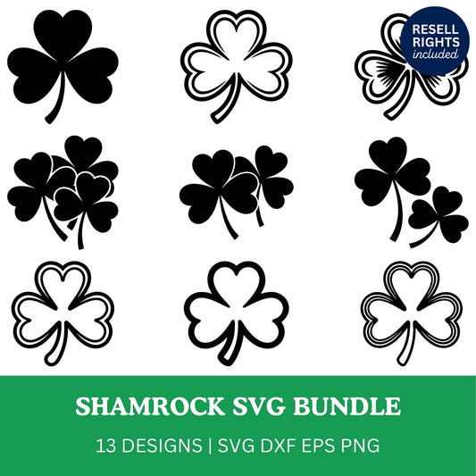 Shamrock SVG Bundle | Resell Rights Included
