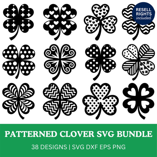 Patterned Clover SVG Bundle