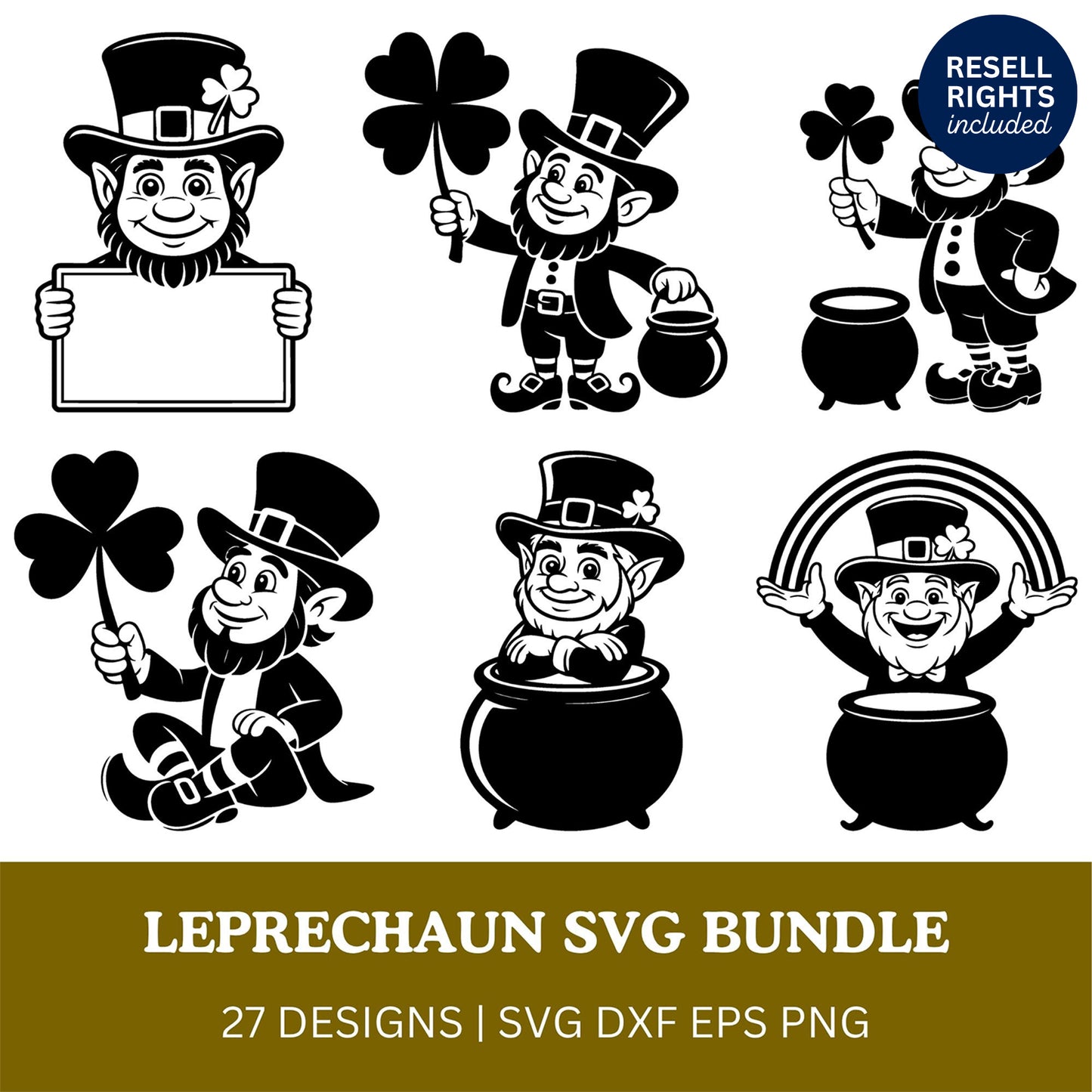 Leprechaun SVG Bundle | Resell Rights Included