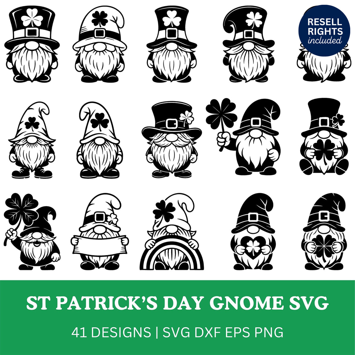 St Patricks Day Gnome SVG Bundle