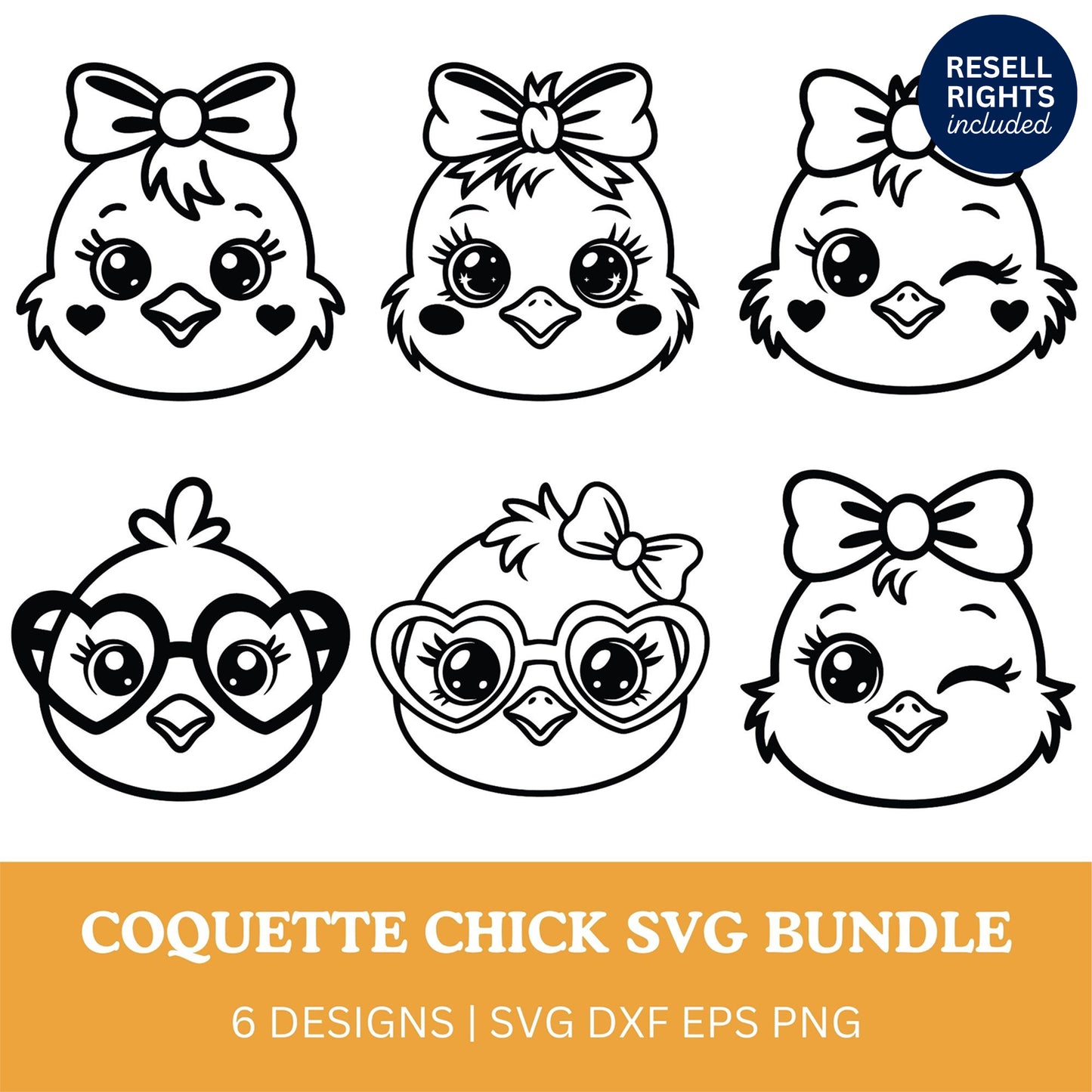 Coquette Chick SVG Bundle | Resell Rights Included