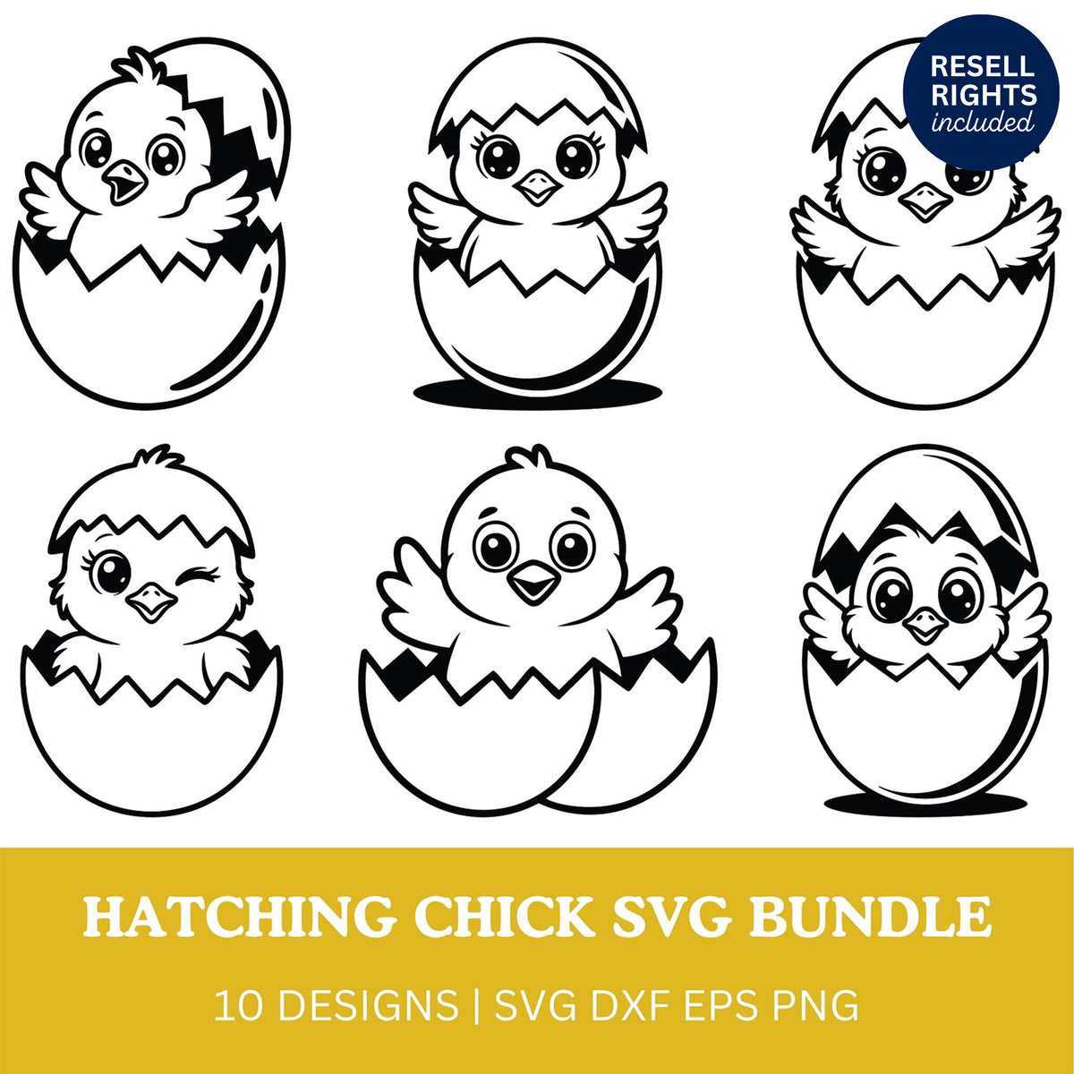 Hatching Chick SVG Bundle