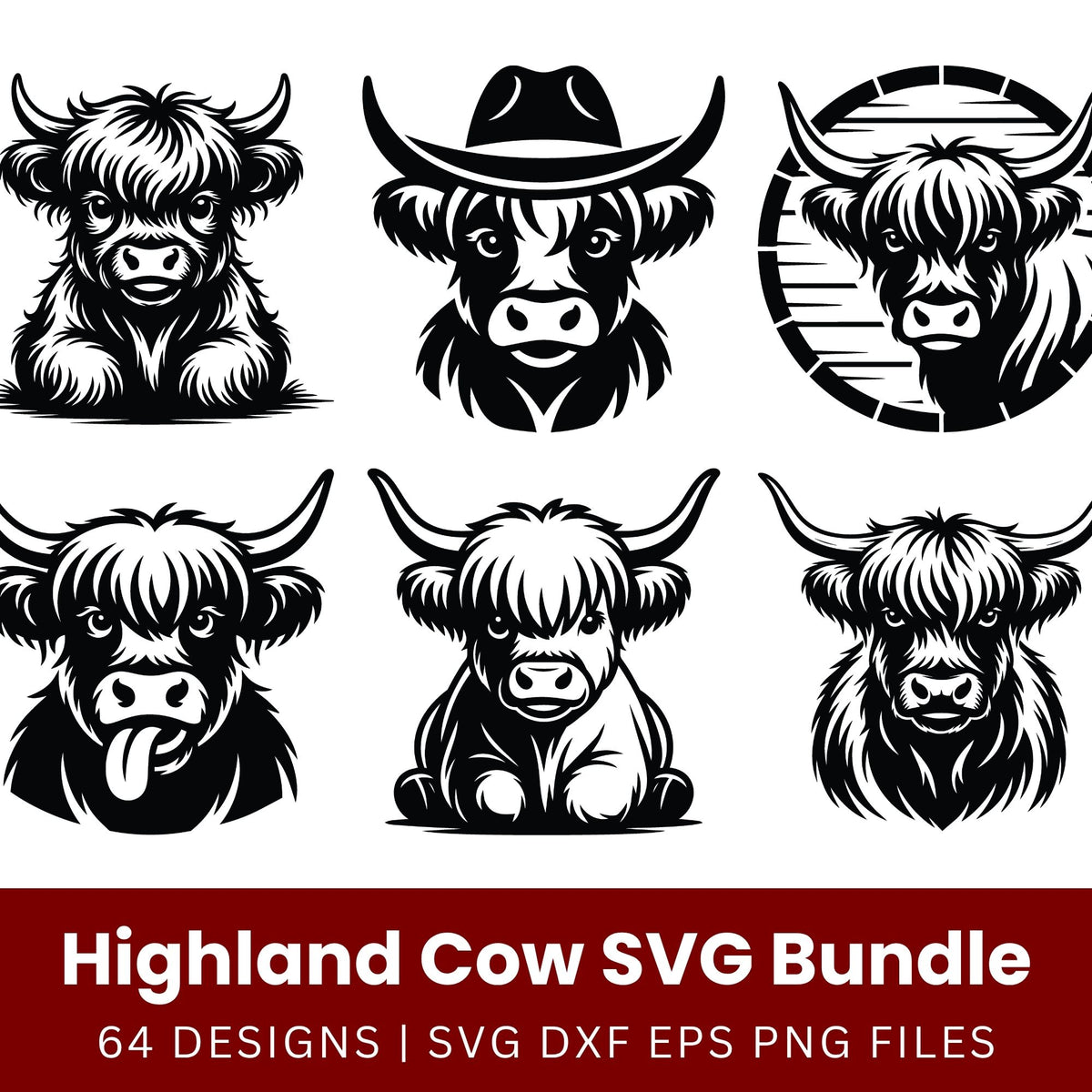 Highland Cow SVG Bundle