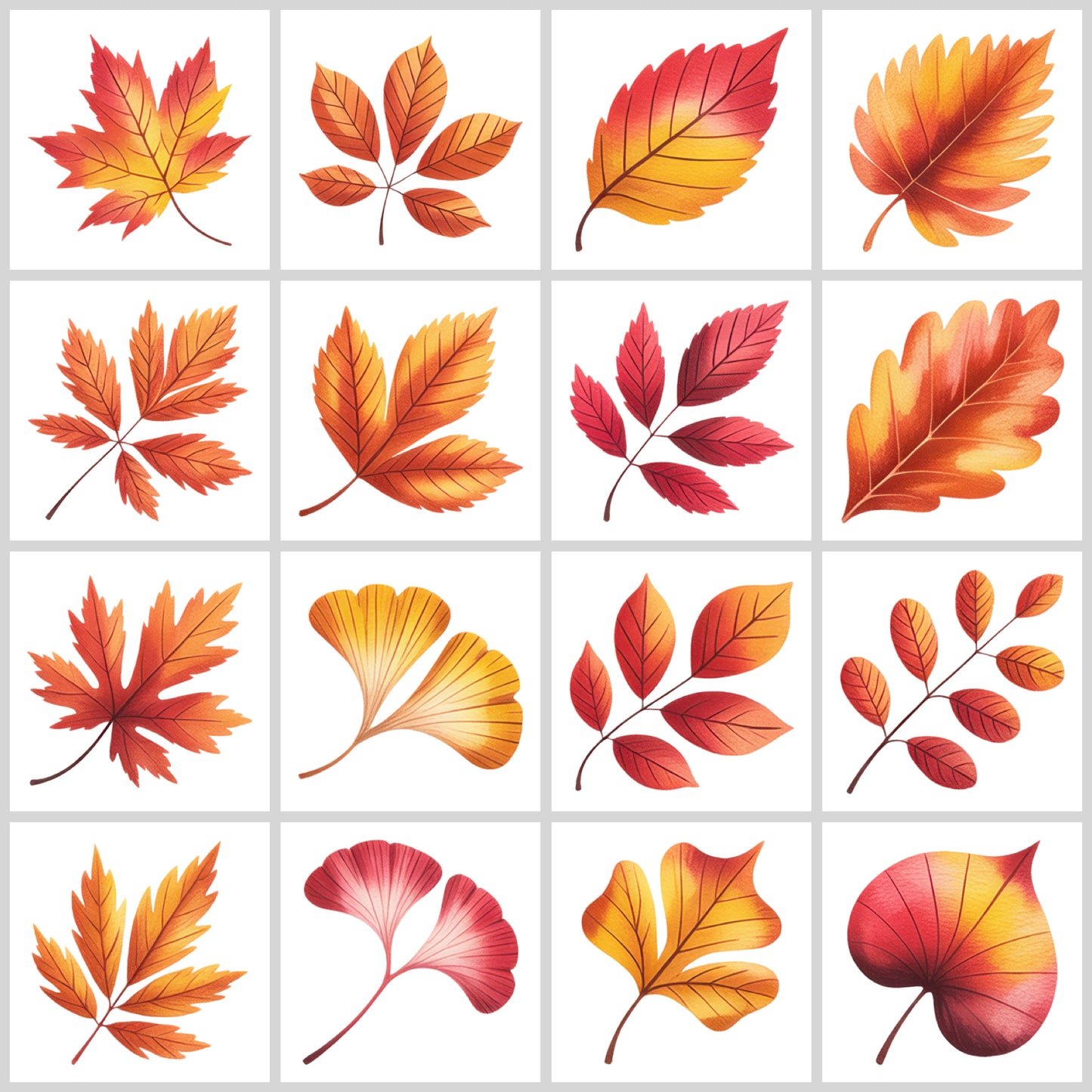 Fall Leaves Clipart Pack | Resell Rights Included