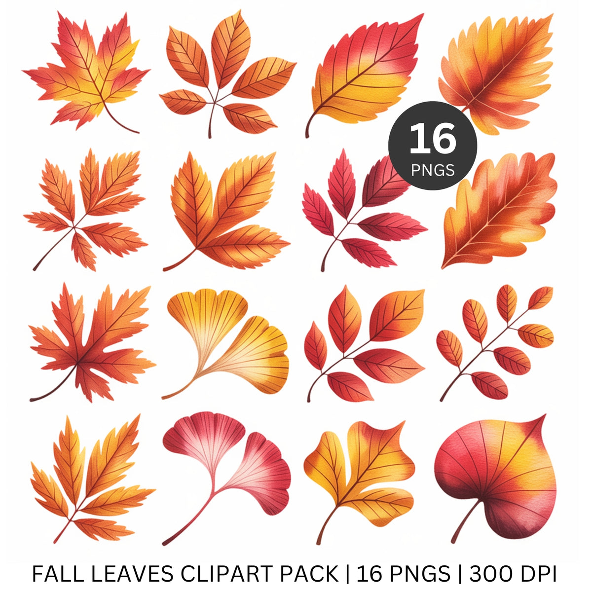 Fall Leaves Clipart Pack