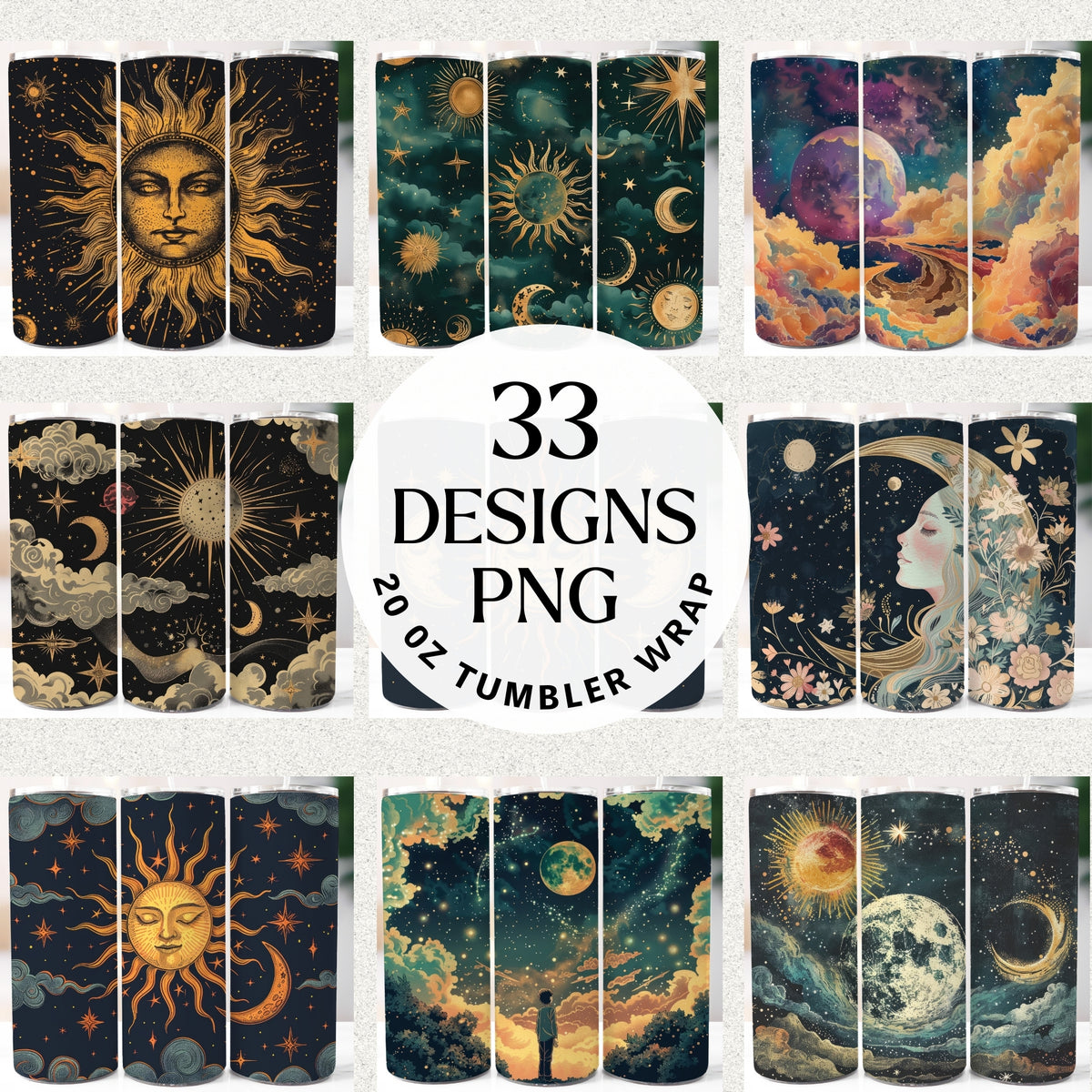 Celestial 20 oz Tumbler Bundle