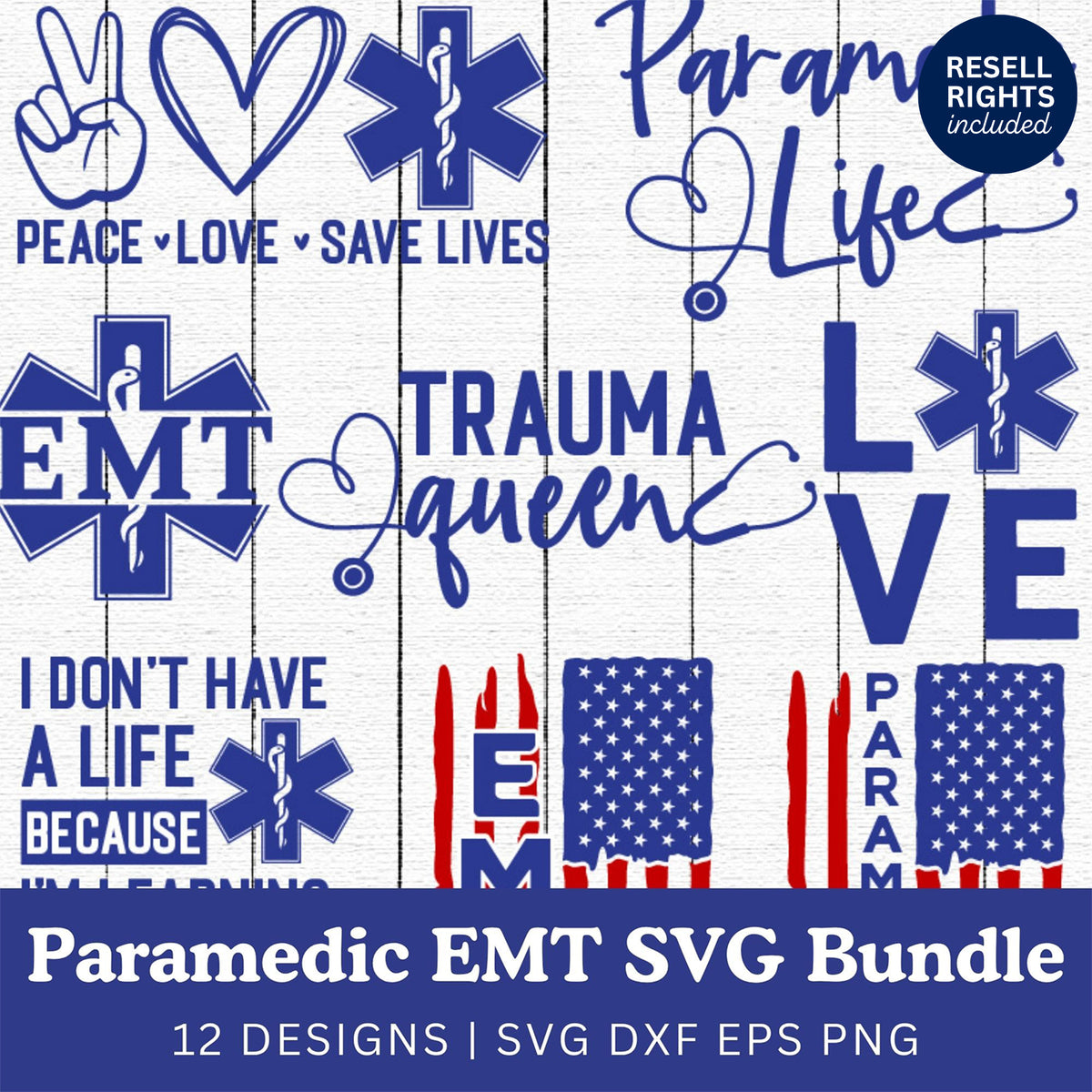 Paramedic EMS EMT SVG Bundle