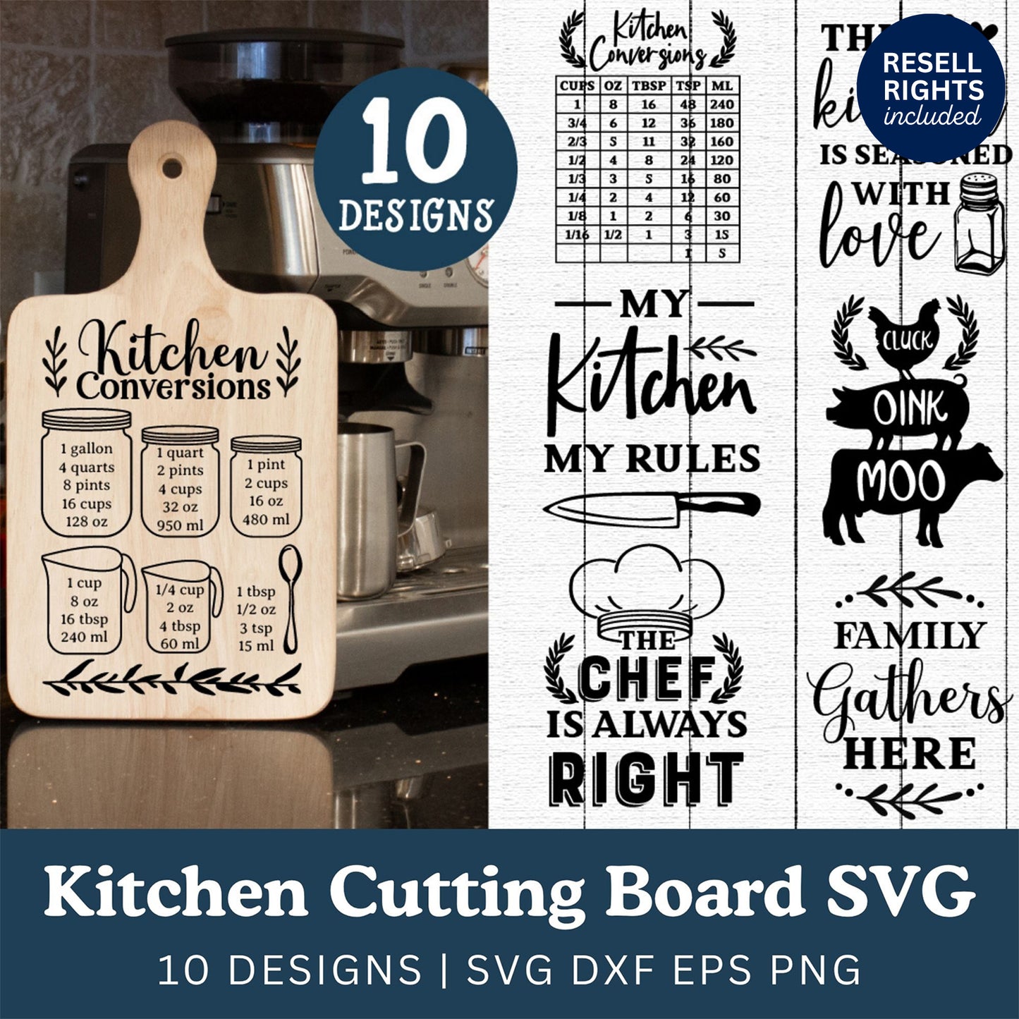Cutting Board SVG Bundle | Resell Rights Included