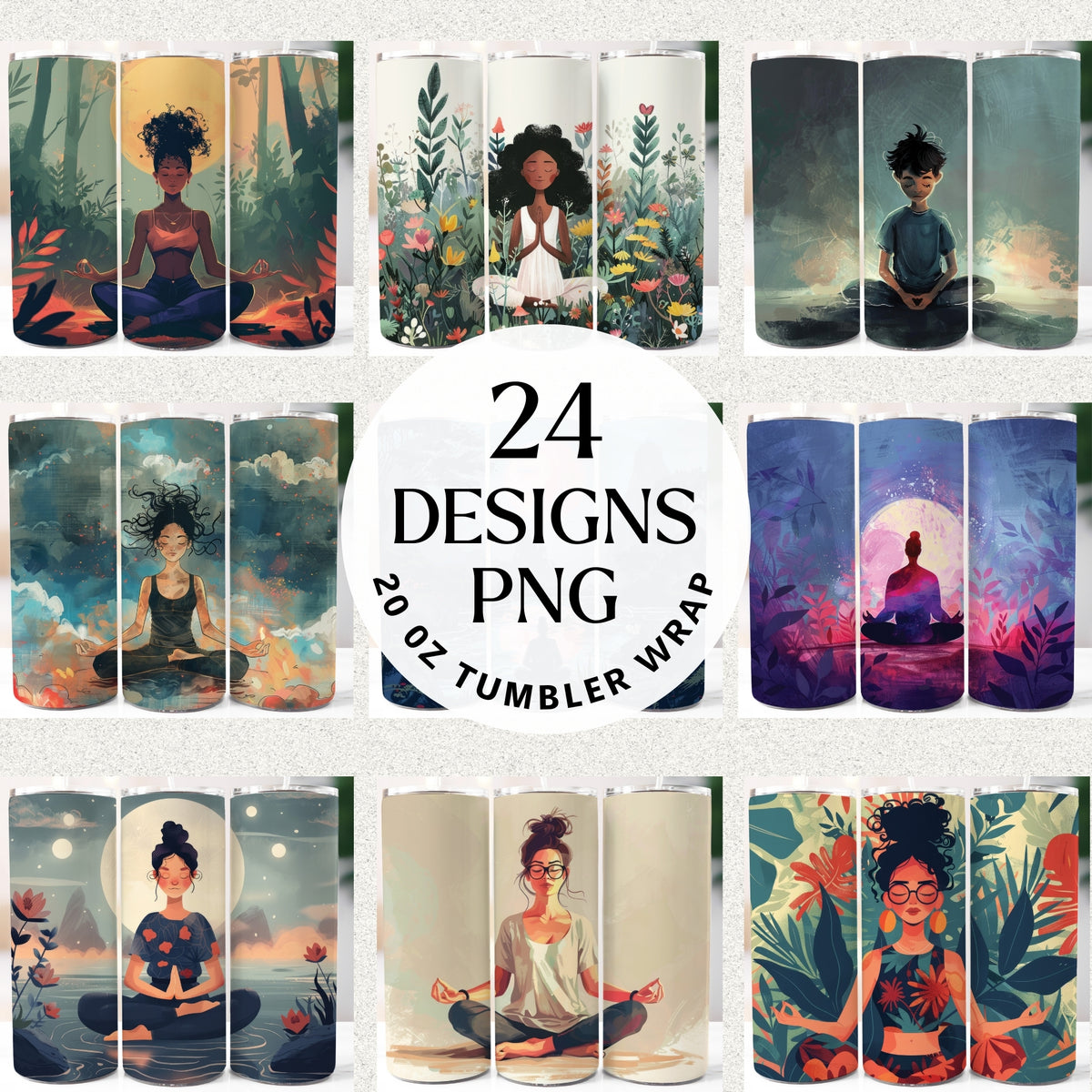Meditation 20 oz Tumbler Bundle