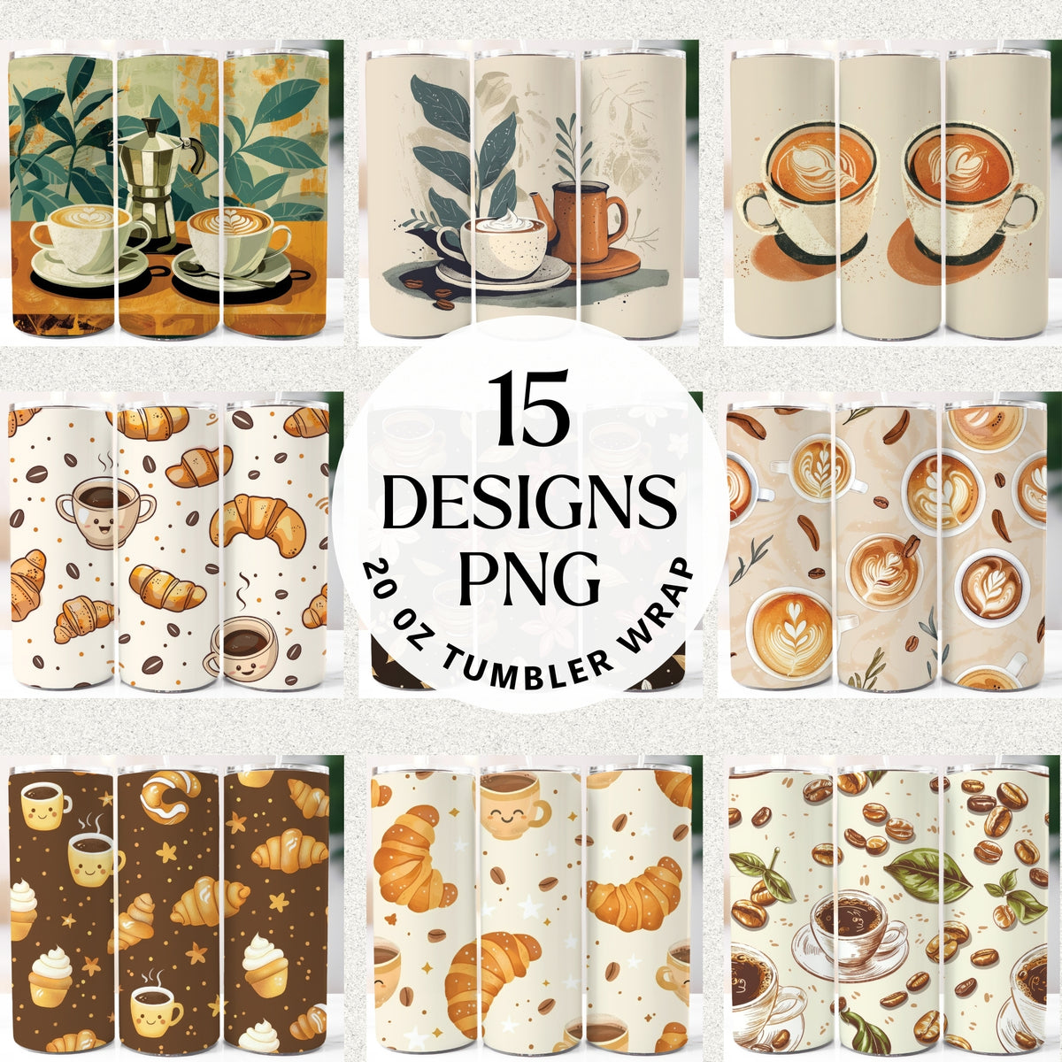 Coffee 20 oz Tumbler Bundle