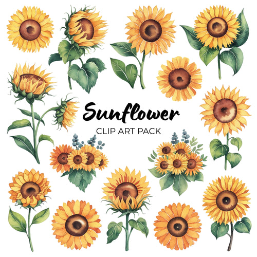 Sunflower Clipart Pack