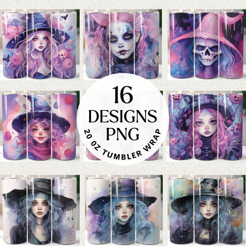 Pastel Halloween Tumbler Wrap