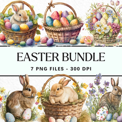 Watercolor Easter Clipart Pack