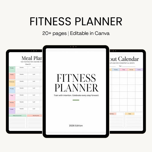 Colorful Fitness Planner