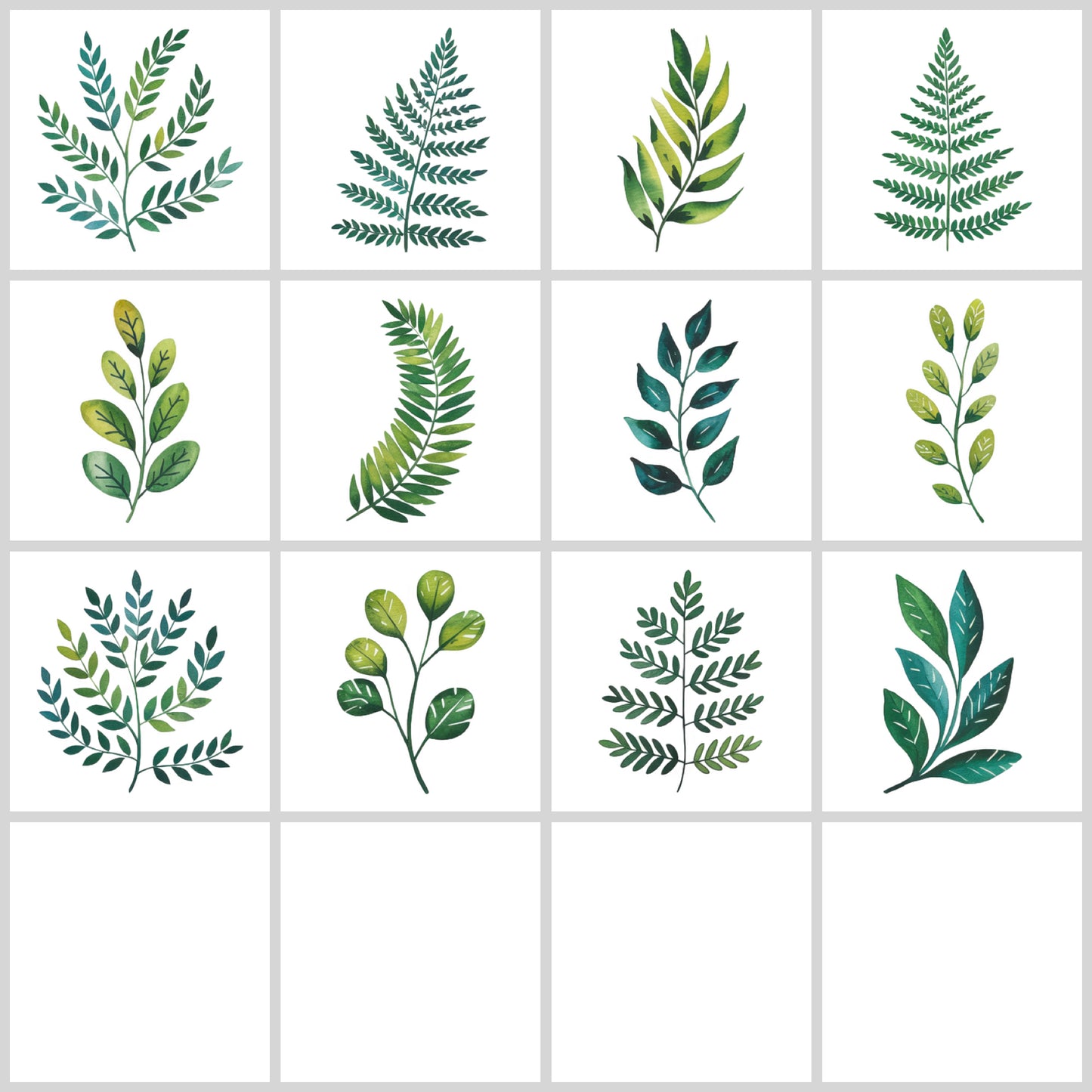 Green Leaves Clipart Pack | Resell Rights Included