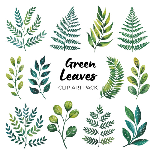 Green Leaves Clipart Pack